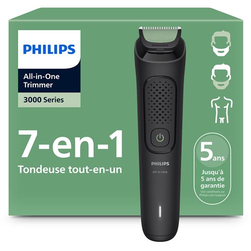 Tondeuse homme Philips MG3935/15 All in One Series 3000 Noir et Vert État correct Philips reconditionné disponible sur Fnac