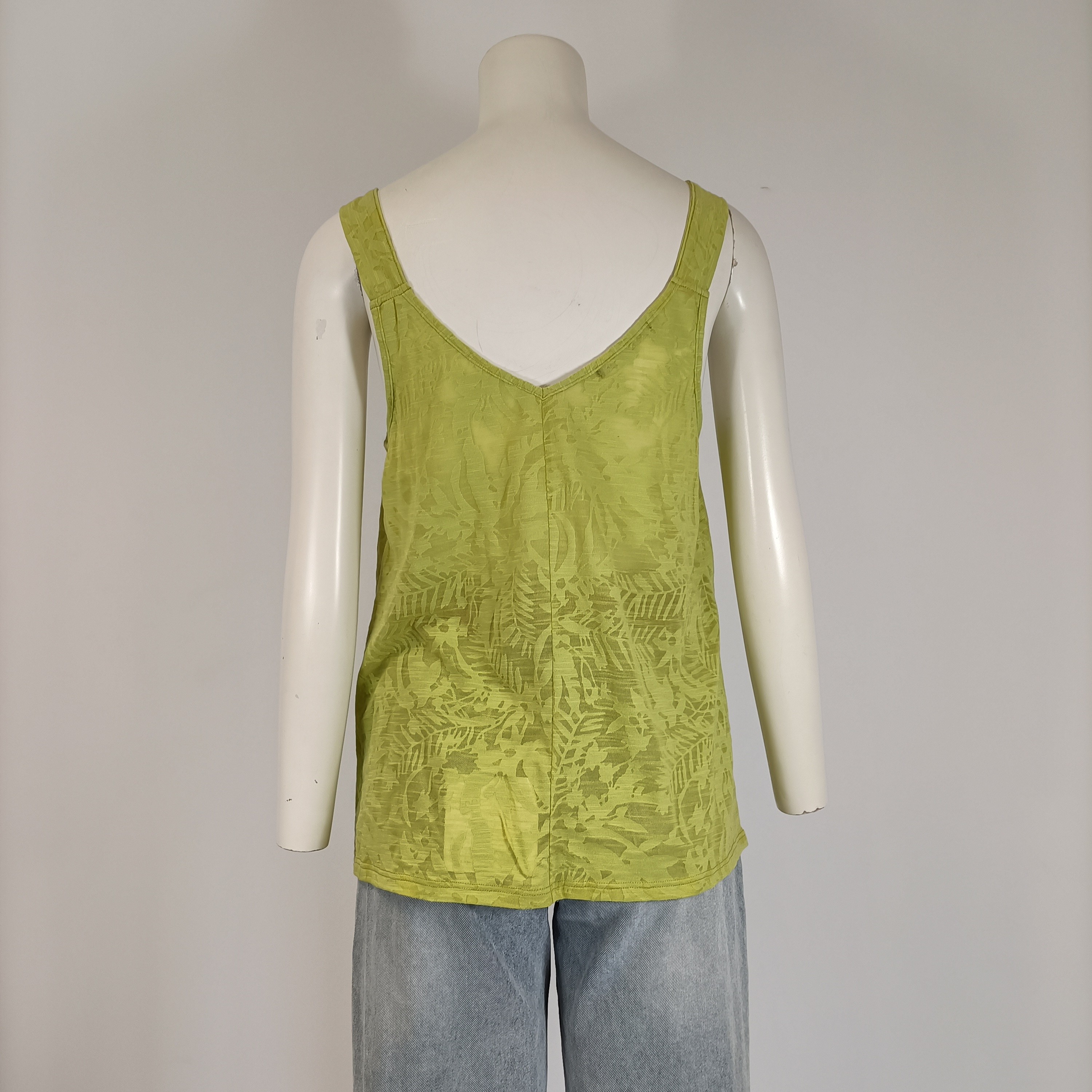 Voir photo 2 de Top CMT Collection jaune anis jacquard bretelles taille 38 A3752 Top CMT Collection jaune anis jacquard bretelles taille 38 A3752 reconditionné photo 2