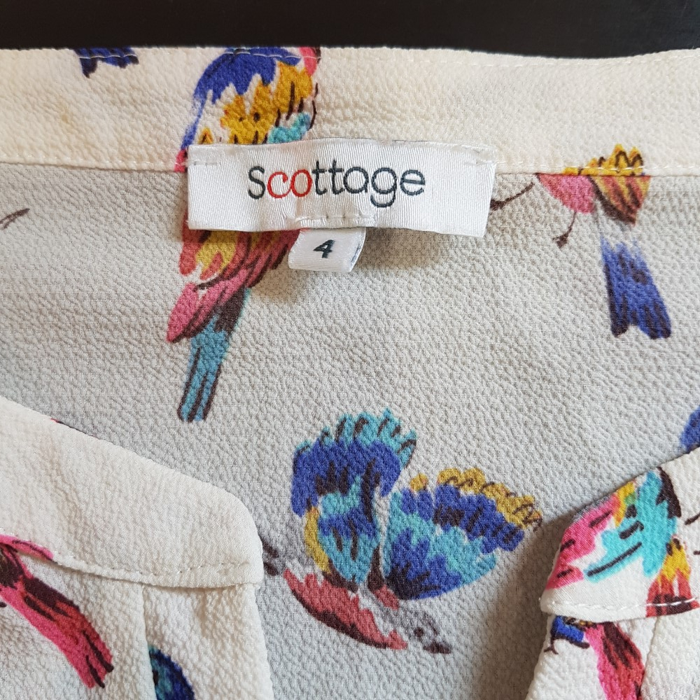 Voir photo 6 de Top écru / motifs oiseaux - SCOTTAGE - Taille 4 Top écru / motifs oiseaux - SCOTTAGE - Taille 4 Très bon état reconditionné photo 6