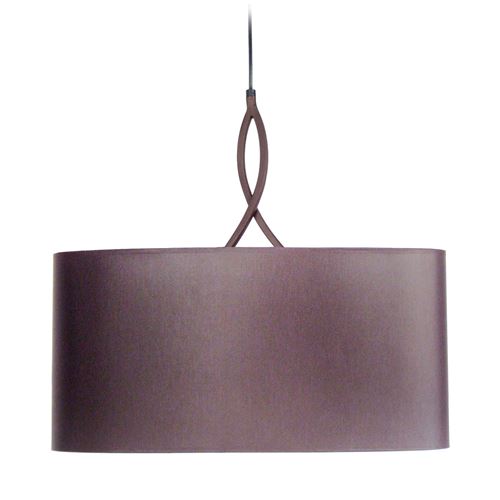TOSEL 11672 Suspension cylindrique tissu marron L 50 P 50 H 84 cm Ampoule E27 État correct N/A reconditionné disponible sur Fnac