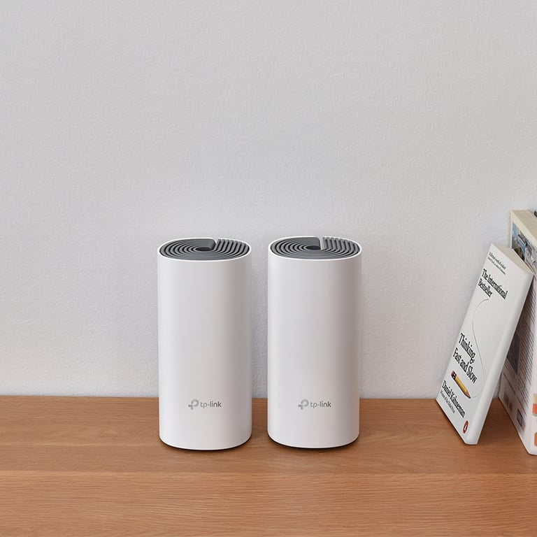 TP-Link Deco E4 (2-pack) Bi-bande (2,4 GHz / 5 GHz) Wi-Fi 5 (802.11ac) Blanc, Gris Interne - Excellent état Parfait état TP-Link reconditionné photo 2 | Dero