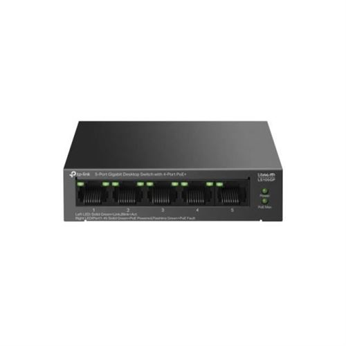 TP-Link LiteWave LS105GP V1 - Commutateur - 4 x 10/100/1000 (PoE+) + 1 x 10/100/1000 - de bureau, fixation murale - PoE+ (65 W) État correct - 56,33 € TP-Link LiteWave LS105GP V1 - Commutateur - 4 x 10/100/1000 (PoE+) + 1 x 10/100/1000 - de bureau, fixation murale - PoE+ (65 W) État correct N/A reconditionné disponible sur Fnac