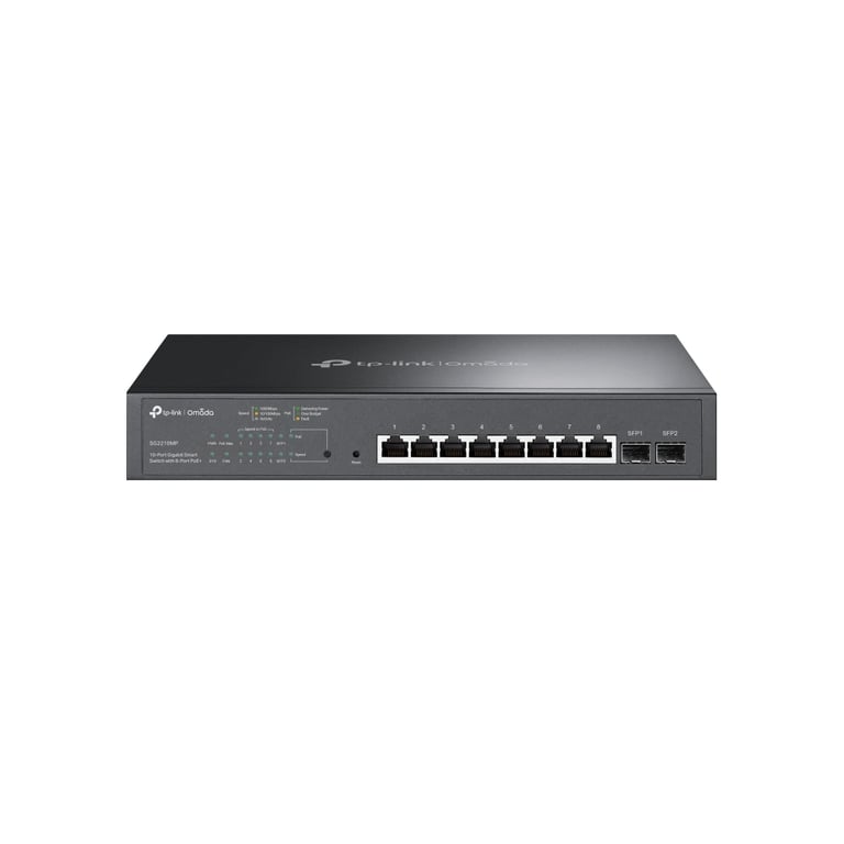 TP-Link Omada TL-SG2210MP Géré L2/L2+ Gigabit Ethernet (10/100/1000) Connexion Ethernet, supportant l'alimentation via ce port (PoE) 1U Noir - Excellent état Parfait état TP-Link reconditionné disponible sur Pixmania