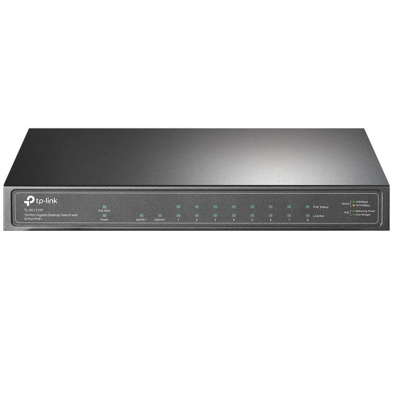 TP-Link TL-SG1210P Non-géré Gigabit Ethernet (10/100/1000) Connexion Ethernet, supportant l'alimentation via ce port (PoE) Gris - Excellent état Parfait état TP-Link reconditionné disponible sur Pixmania