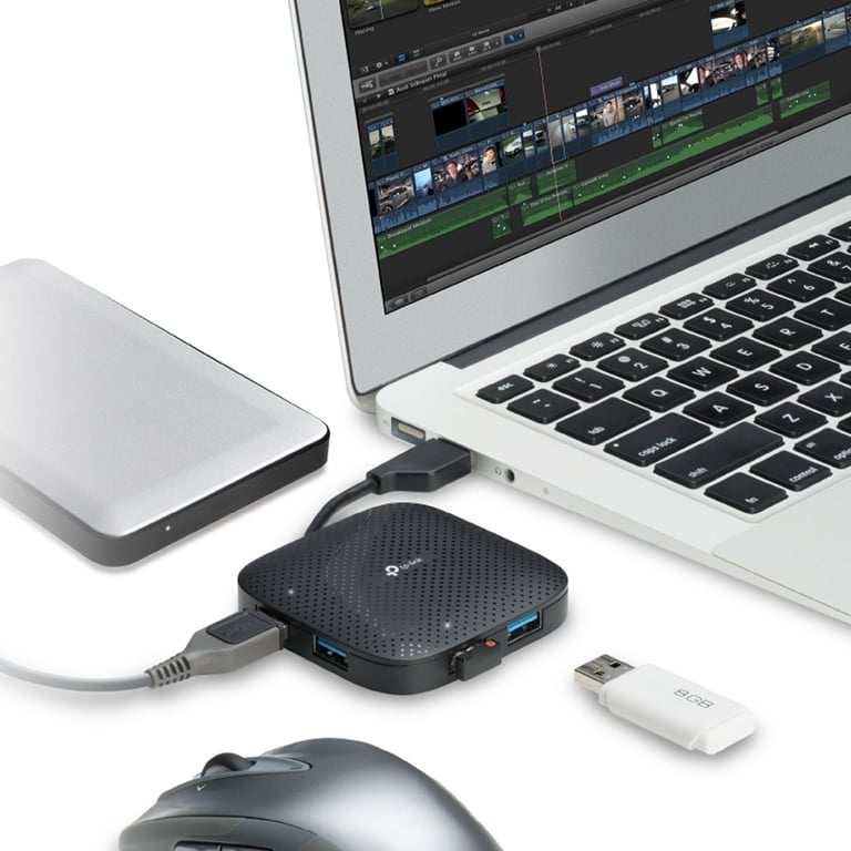 TP-Link UH400 hub & concentrateur USB 3.2 Gen 1 (3.1 Gen 1) Type-A 5000 Mbit/s Noir - Excellent état Parfait état TP-Link reconditionné photo 3 | Dero