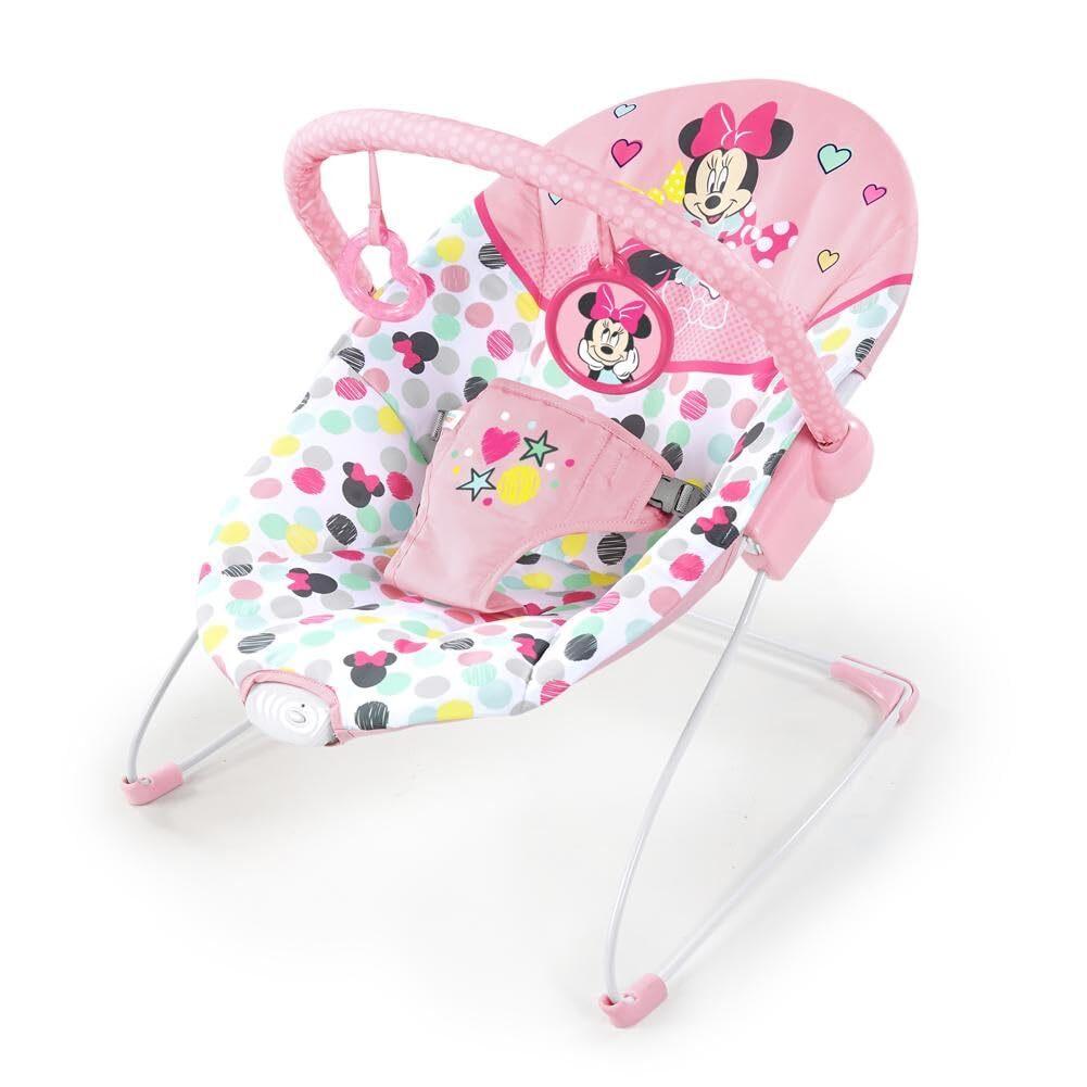 Transat BrightStarts Minnie mouse spotty dotty avec vibrations - 25,94 € Transat BrightStarts Minnie mouse spotty dotty avec vibrations reconditionné disponible sur Label Emmaüs