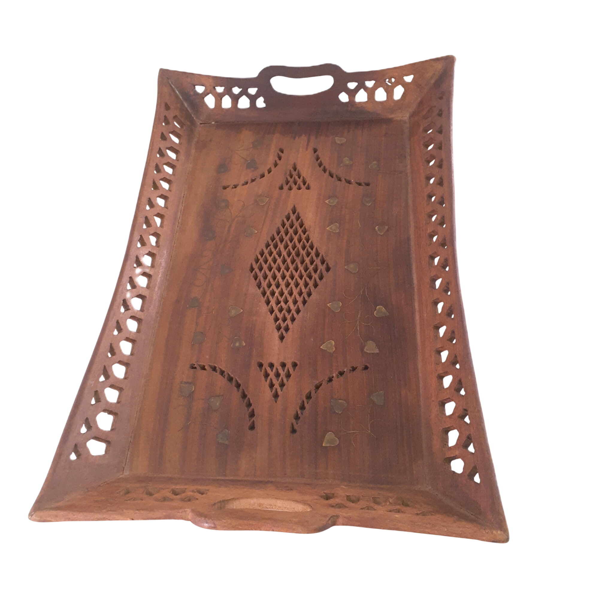 Acheter Très joli plateau en bois et marqueterie - Style oriental - 11,00 € Très joli plateau en bois et marqueterie - Style oriental reconditionné disponible sur Label Emmaüs