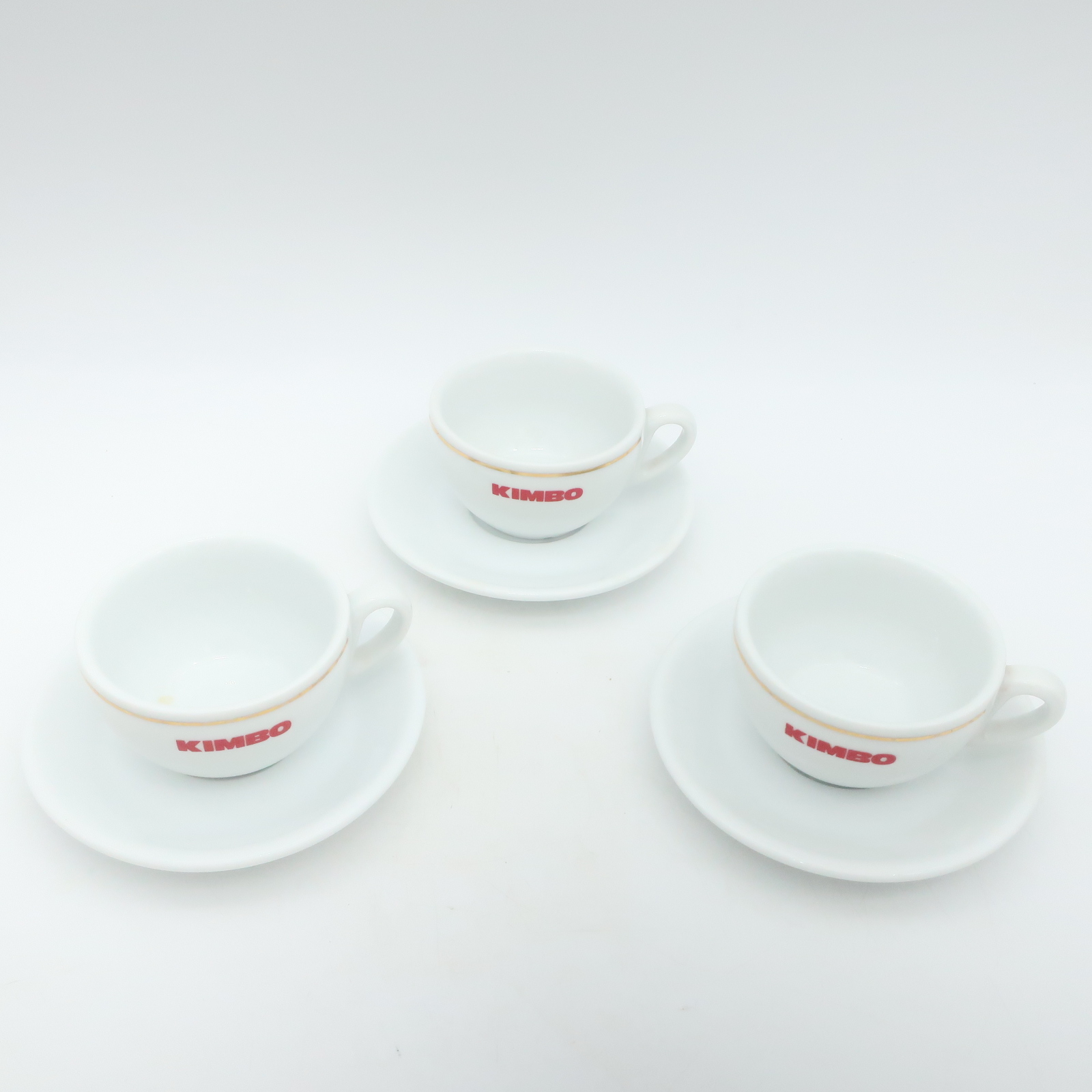 Voir photo 2 de Trio de Grande Tasses et Sous-Tasses en porcelaine épaisse Kimbo Trio de Grande Tasses et Sous-Tasses en porcelaine épaisse Kimbo reconditionné photo 2