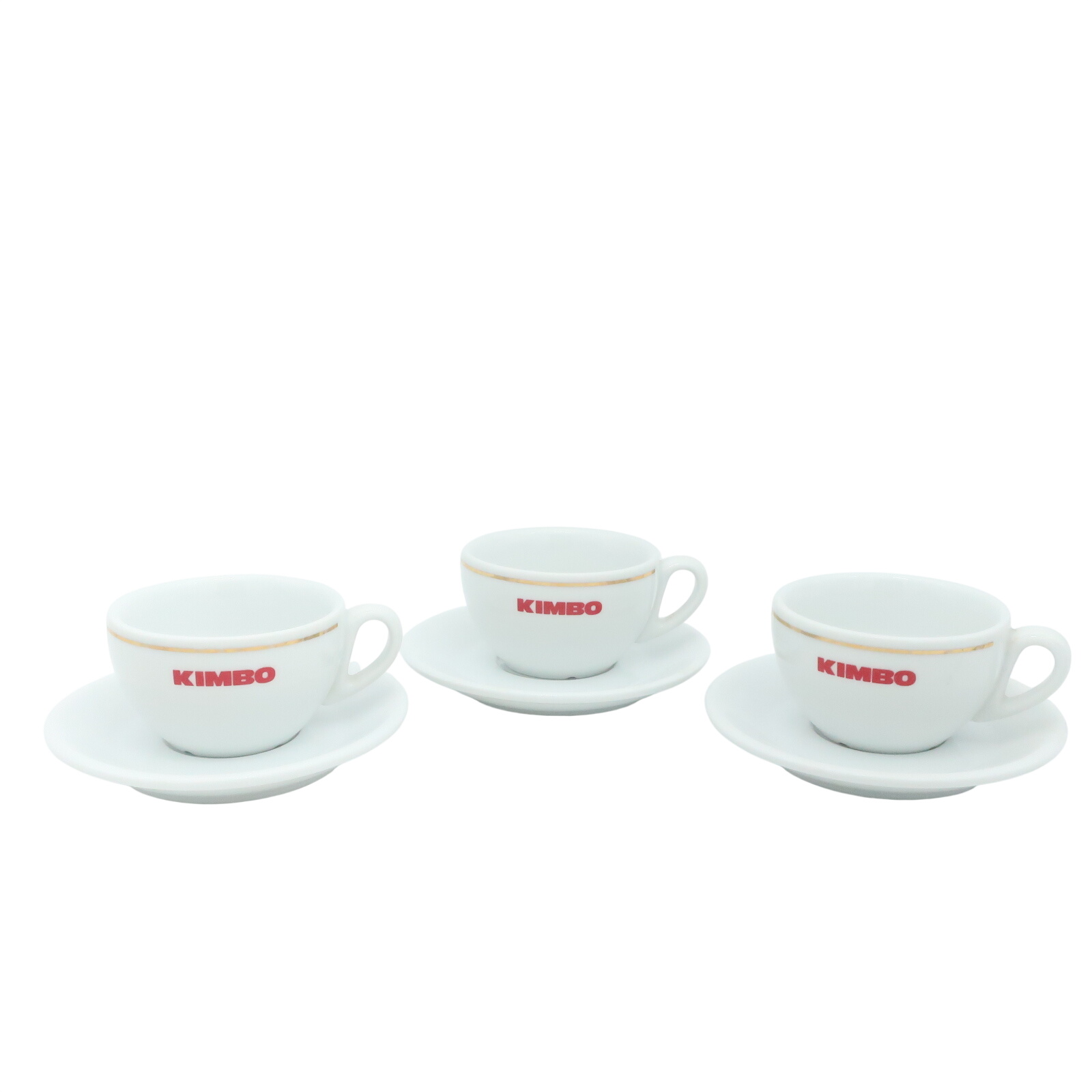 Acheter Trio de Grande Tasses et Sous-Tasses en porcelaine épaisse Kimbo - 10,00 € Trio de Grande Tasses et Sous-Tasses en porcelaine épaisse Kimbo reconditionné disponible sur Label Emmaüs