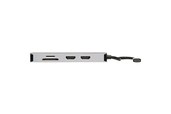 Tripp Lite Series USB-C Dock, Dual Display - 4K 60 Hz HDMI, USB 3.2 Gen 1, USB-A Hub, GbE, Memory Card, 100W PD Charging, Gray - Station d'accueil Bon état Eaton reconditionné disponible sur Darty