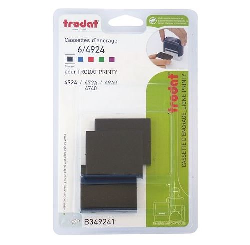 Trodat - Cassette Ref 6/4924 Encre Noir - Blister De 3 État correct Trodat reconditionné disponible sur Fnac
