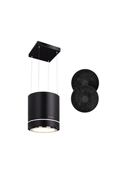 Tron Ambience - Hotte - hotte îlot - largeur : 38 cm - profondeur : 38 cm - recyclage - noir Bon état Klarstein reconditionné disponible sur Darty