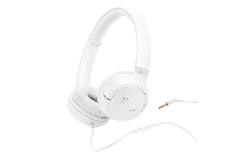 Tune 530 Blanc, supra-auriculaire filaire avec son JBL Pure Bass Bon état JBL reconditionné disponible sur Darty