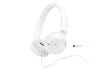 Tune 530C Blanc, supra-auriculaire filaire avec son haute-résolution JBL Pure Bass Bon état reconditionné disponible sur Darty