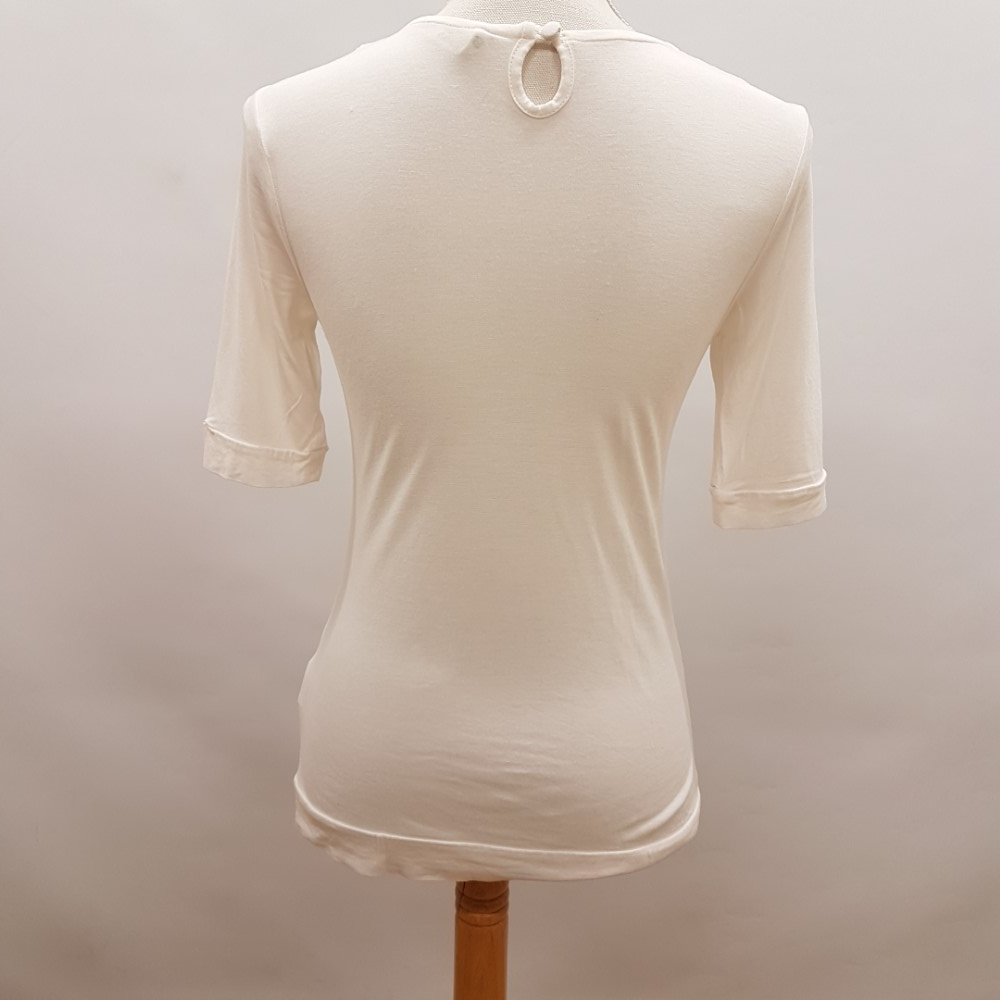 Voir photo 3 de Tunique écrue et blanche avec dentelle - BONOBO - taille M Tunique écrue et blanche avec dentelle - BONOBO - taille M Très bon état reconditionné photo 3
