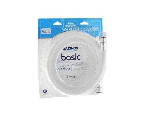 Tuyau de gaz naturel Gazinox Basic GN 1,5 m Blanc État correct N/A reconditionné disponible sur Fnac