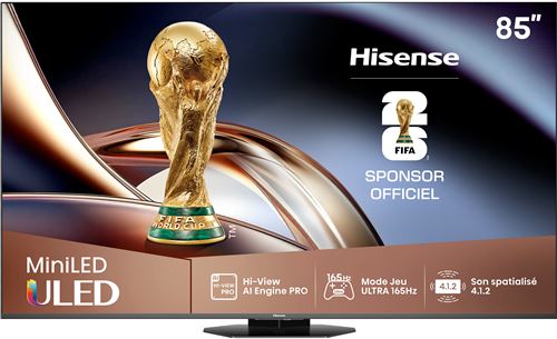 TV Hisense Mini LED 85U8Q 215 cm 2025 État correct Hisense reconditionné disponible sur Fnac