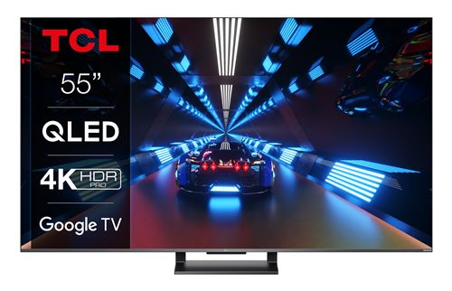 TV TCL 55C735 55'' QLED 4K UHD Smart TV Aluminium brossé État correct TCL reconditionné disponible sur Fnac