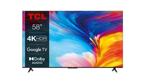 TV TCL LED 58P635 147 cm 4K UHD Google TV Métal noir État correct TCL reconditionné disponible sur Fnac