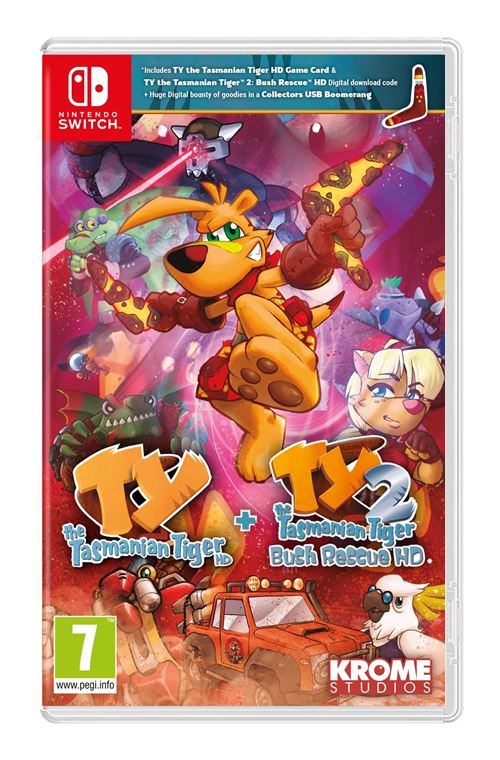 Ty the Tasmanian Tiger HD + Ty the Tasmanian Tiger 2: Bush Rescue HD Bundle Nintendo Switch État correct reconditionné disponible sur Fnac