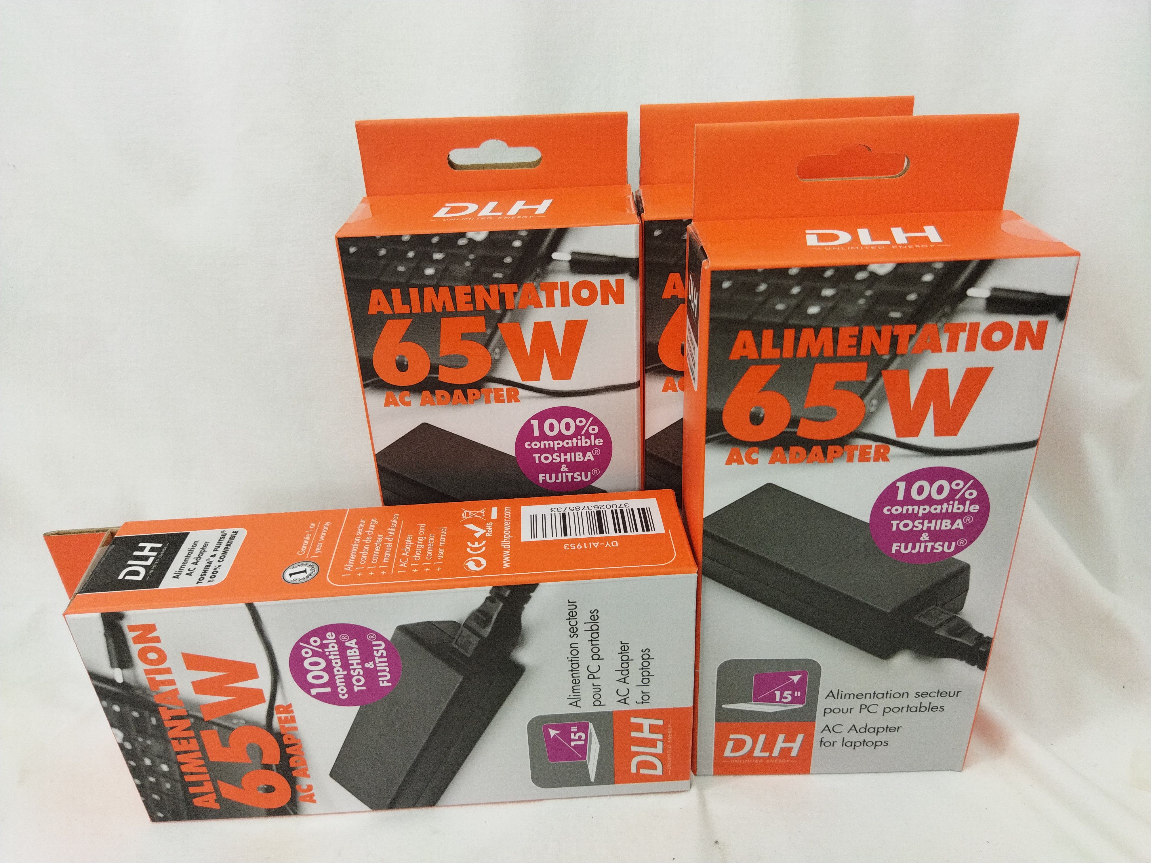 Voir photo 2 de Un lot de 4 chargeurs-alimentation pour Portable Toshiba & Fujitsu dans son carton original-neuf Un lot de 4 chargeurs-alimentation pour Portable Toshiba & Fujitsu dans son carton original-neuf Parfait état reconditionné photo 2