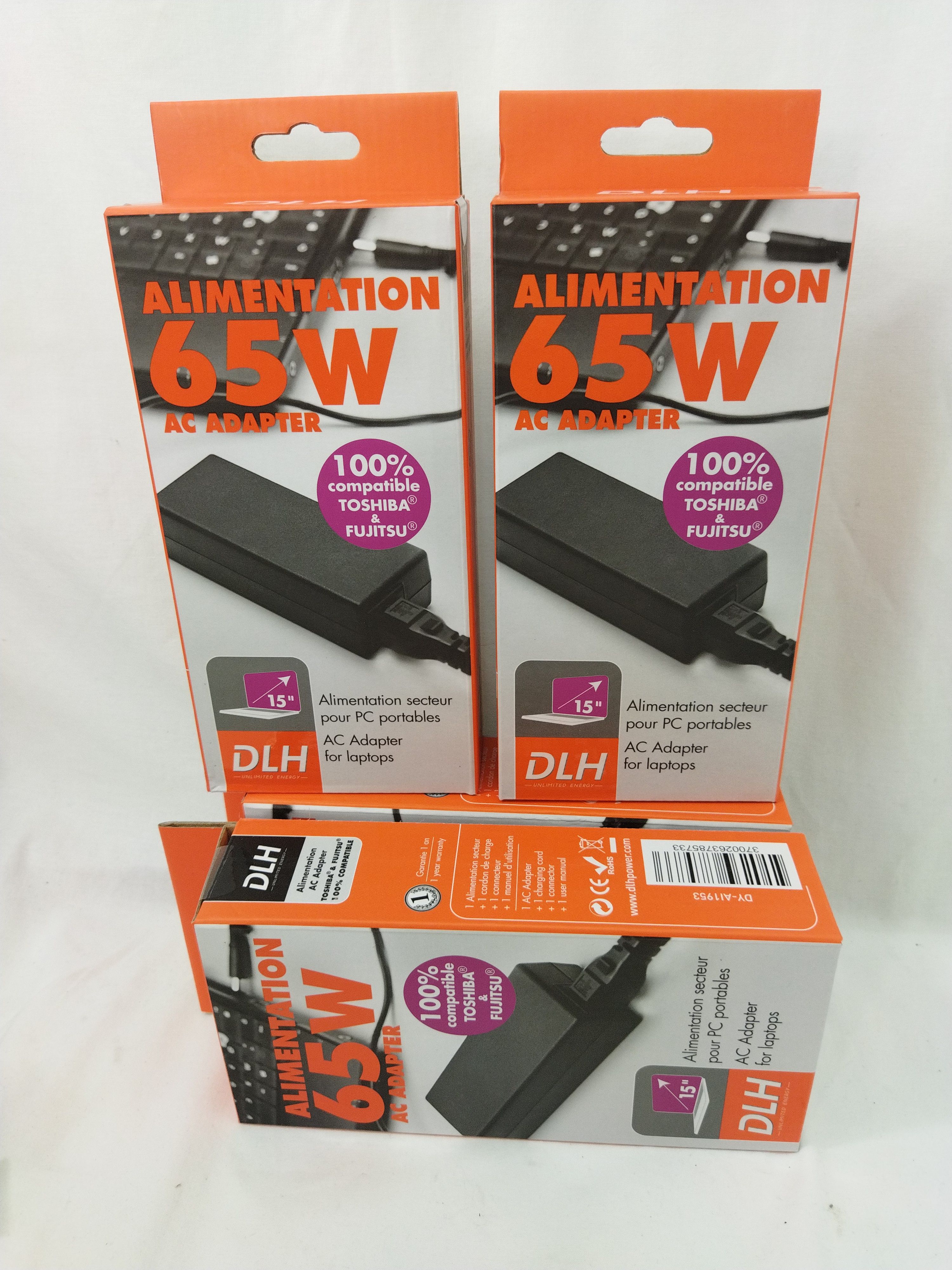Voir photo 3 de Un lot de 4 chargeurs-alimentation pour Portable Toshiba & Fujitsu dans son carton original-neuf Un lot de 4 chargeurs-alimentation pour Portable Toshiba & Fujitsu dans son carton original-neuf Parfait état reconditionné photo 3