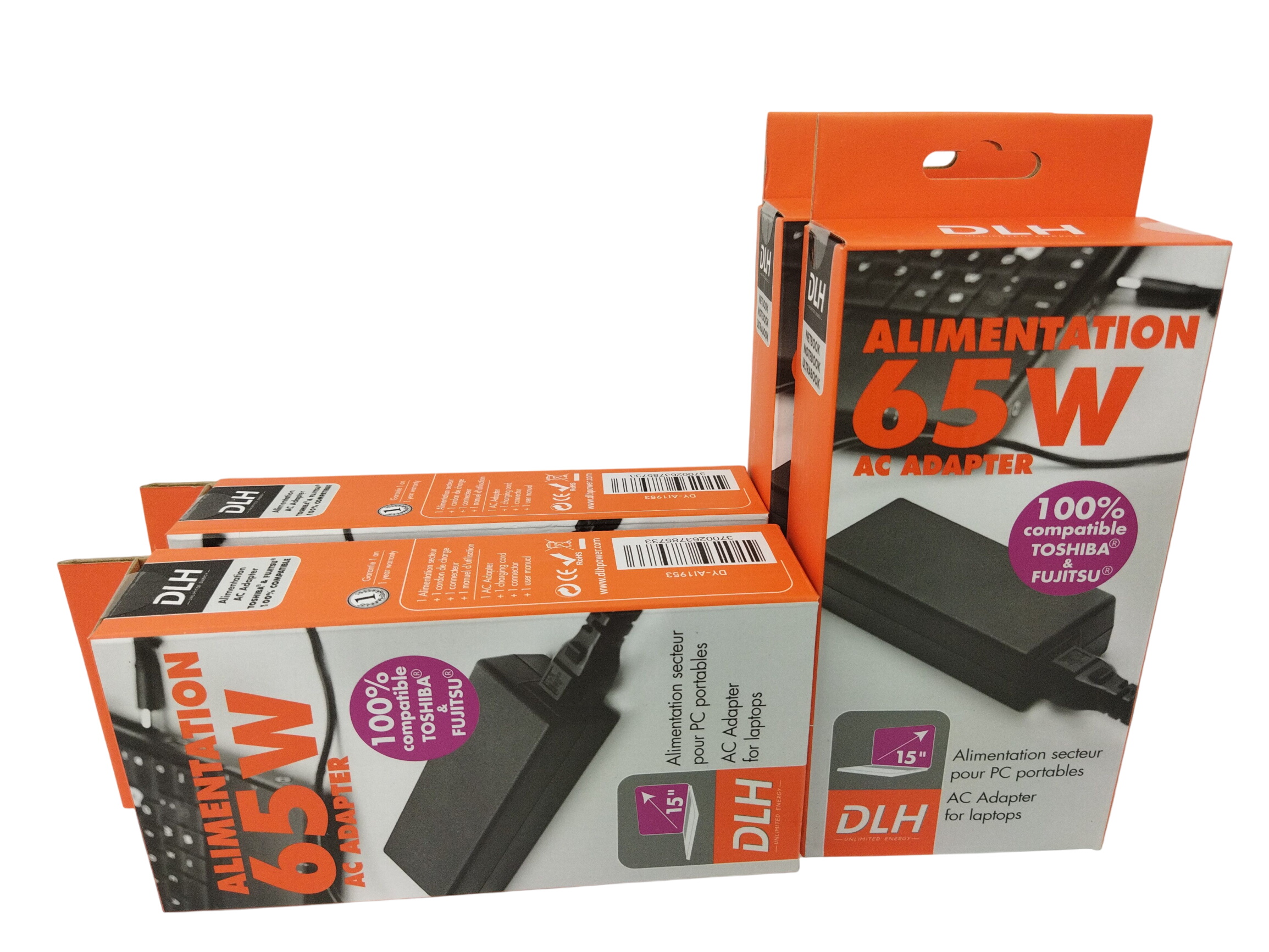 Un lot de 4 chargeurs-alimentation pour Portable Toshiba & Fujitsu dans son carton original-neuf Parfait état - 23,50 € Un lot de 4 chargeurs-alimentation pour Portable Toshiba & Fujitsu dans son carton original-neuf Parfait état reconditionné disponible sur Label Emmaüs