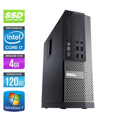 Unité centrale Dell Optiplex 790 SFF - Noir - Intel Core i7-2600 / 3.40 GHz - RAM 4 Go - SSD 120 Go - DVDRW - Gigabit Ethernet - Windows 7 Professionnel État correct Dell reconditionné disponible sur Fnac