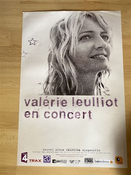 Valérie Leulliot - En Concert - Calderia - 40x60cm - Affiche État correct reconditionné disponible sur Fnac