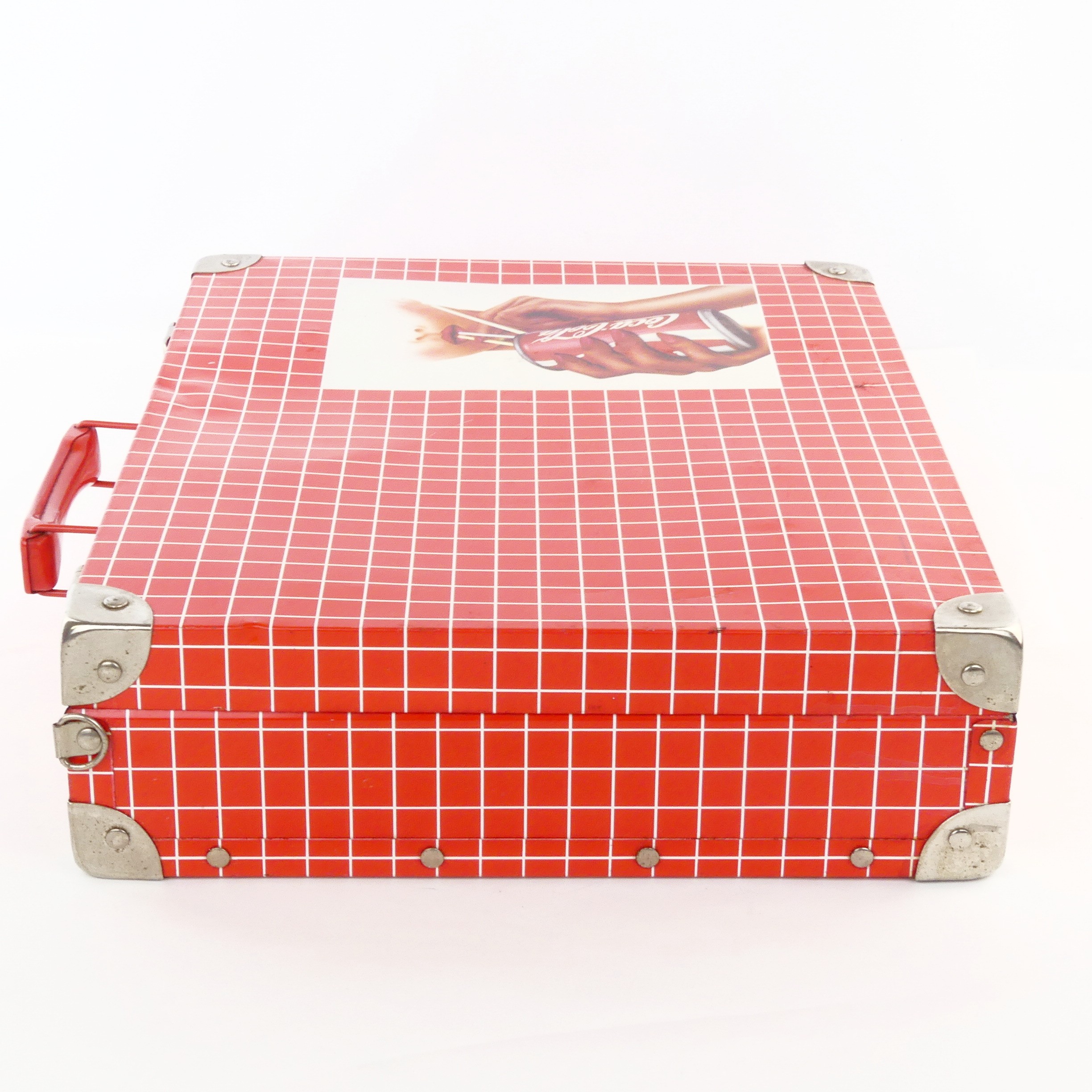 Voir photo 4 de Valise rouge en métal Coca-Cola années 80 Valise rouge en métal Coca-Cola années 80 Bon état reconditionné photo 4