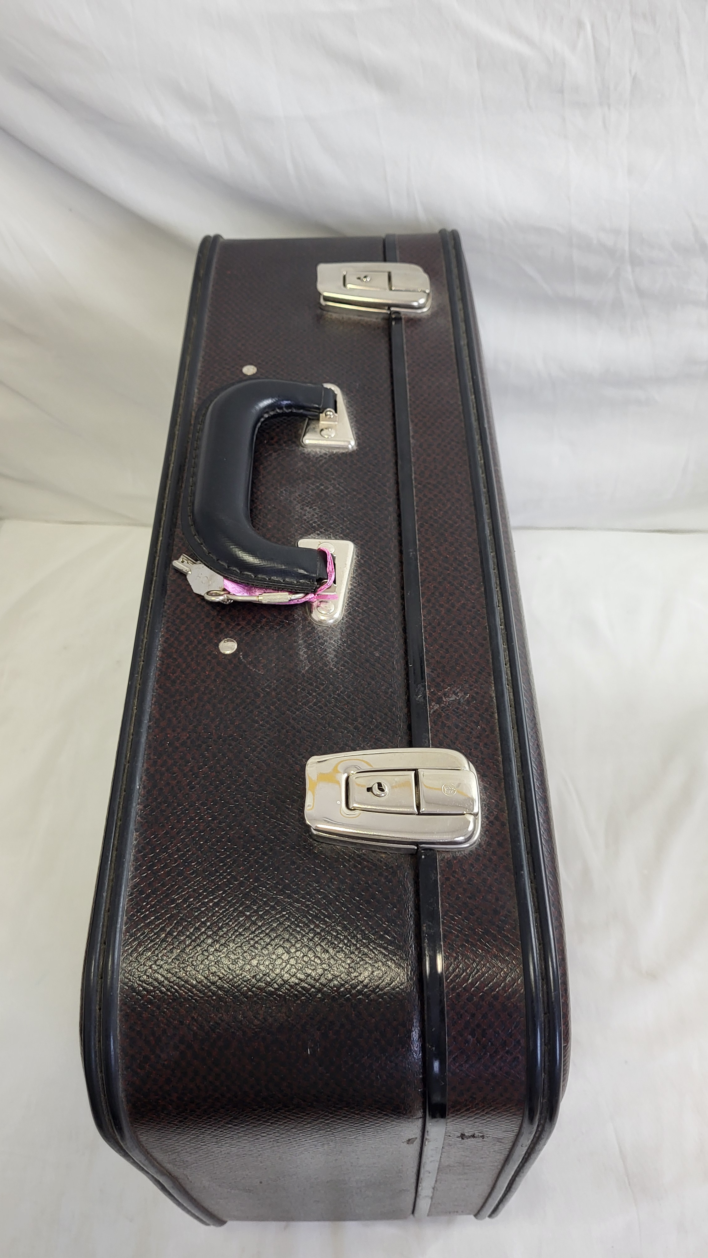 Voir photo 3 de Valise Vintage en cuir Maron Valise Vintage en cuir Maron État correct reconditionné photo 3