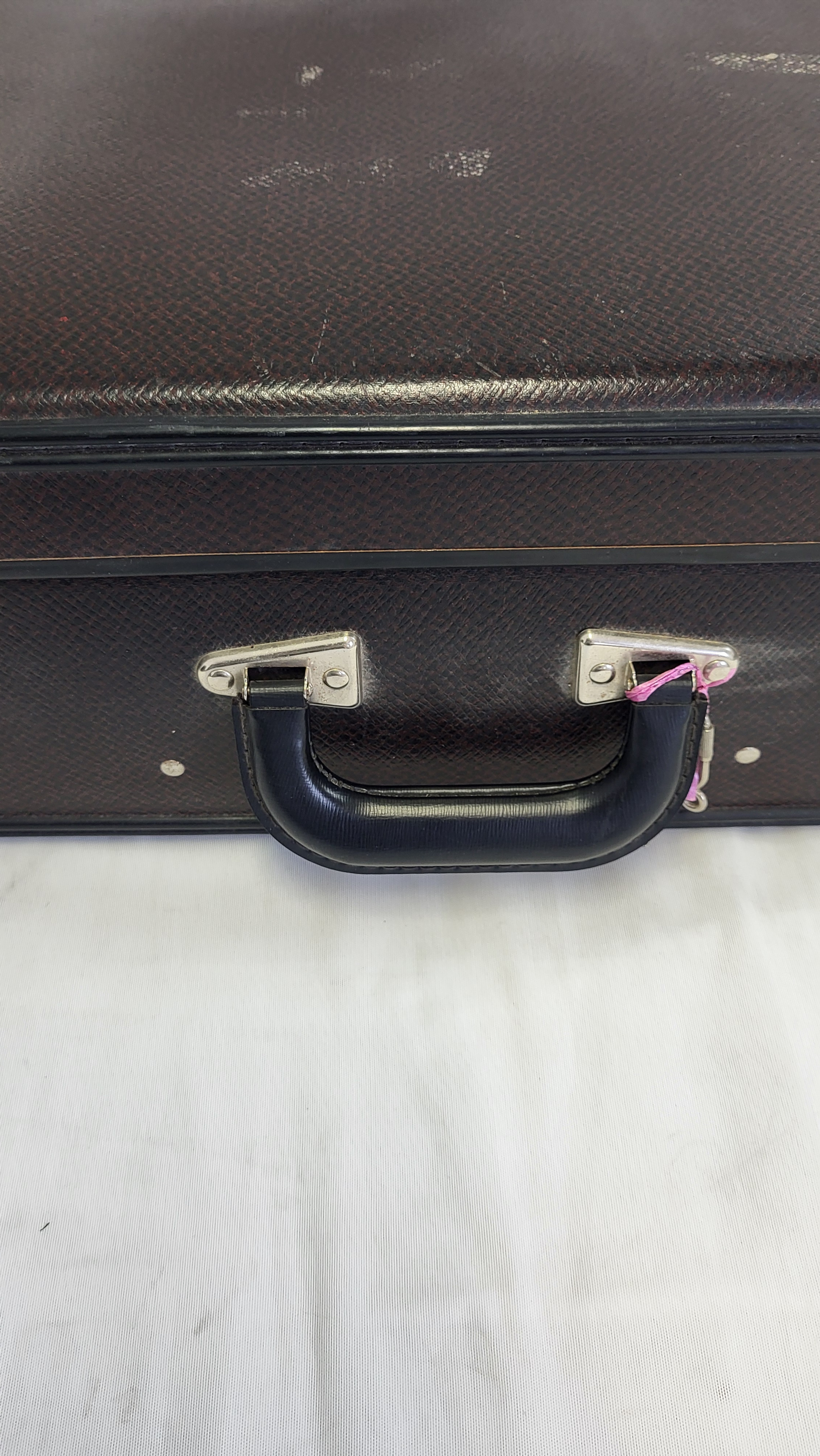 Voir photo 6 de Valise Vintage en cuir Maron Valise Vintage en cuir Maron État correct reconditionné photo 6