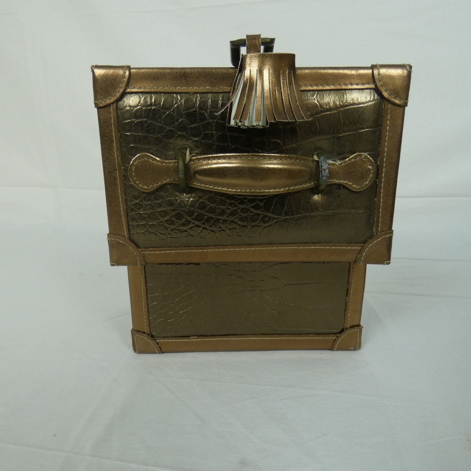 Voir photo 4 de Vanity Trousse De Toilette En Cuir Vintage Vanity Trousse De Toilette En Cuir Vintage État correct reconditionné photo 4