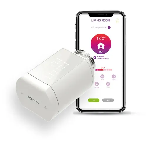 Vanne thermostatique connectée io - Pour contrôler la température des radiateurs à eau chaude avec Tahoma (switch) - Silencieuse Bon état reconditionné disponible sur Rakuten