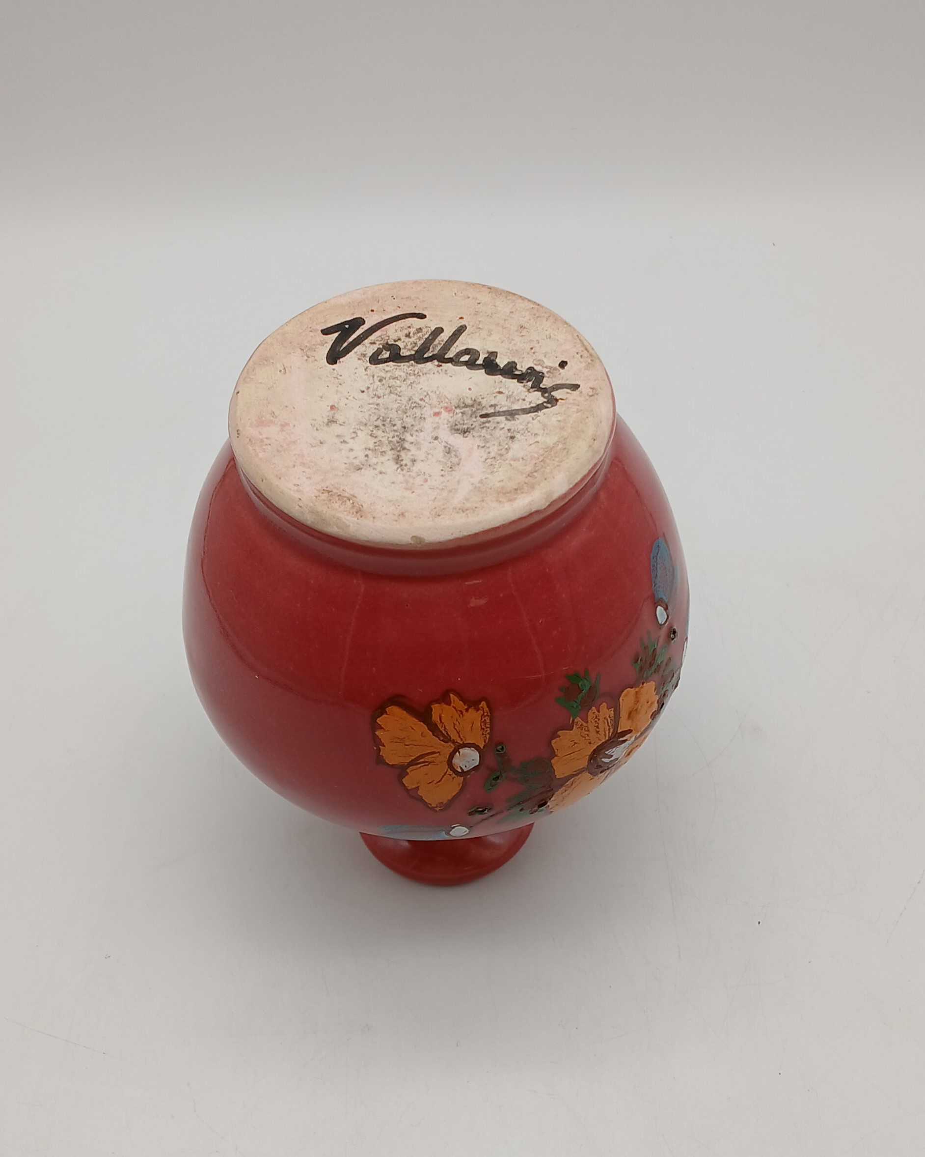 Voir photo 8 de Vase à tulipes en céramique émaillée - Rouge peinture florale faite main Vase à tulipes en céramique émaillée - Rouge peinture florale faite main Très bon état reconditionné photo 8