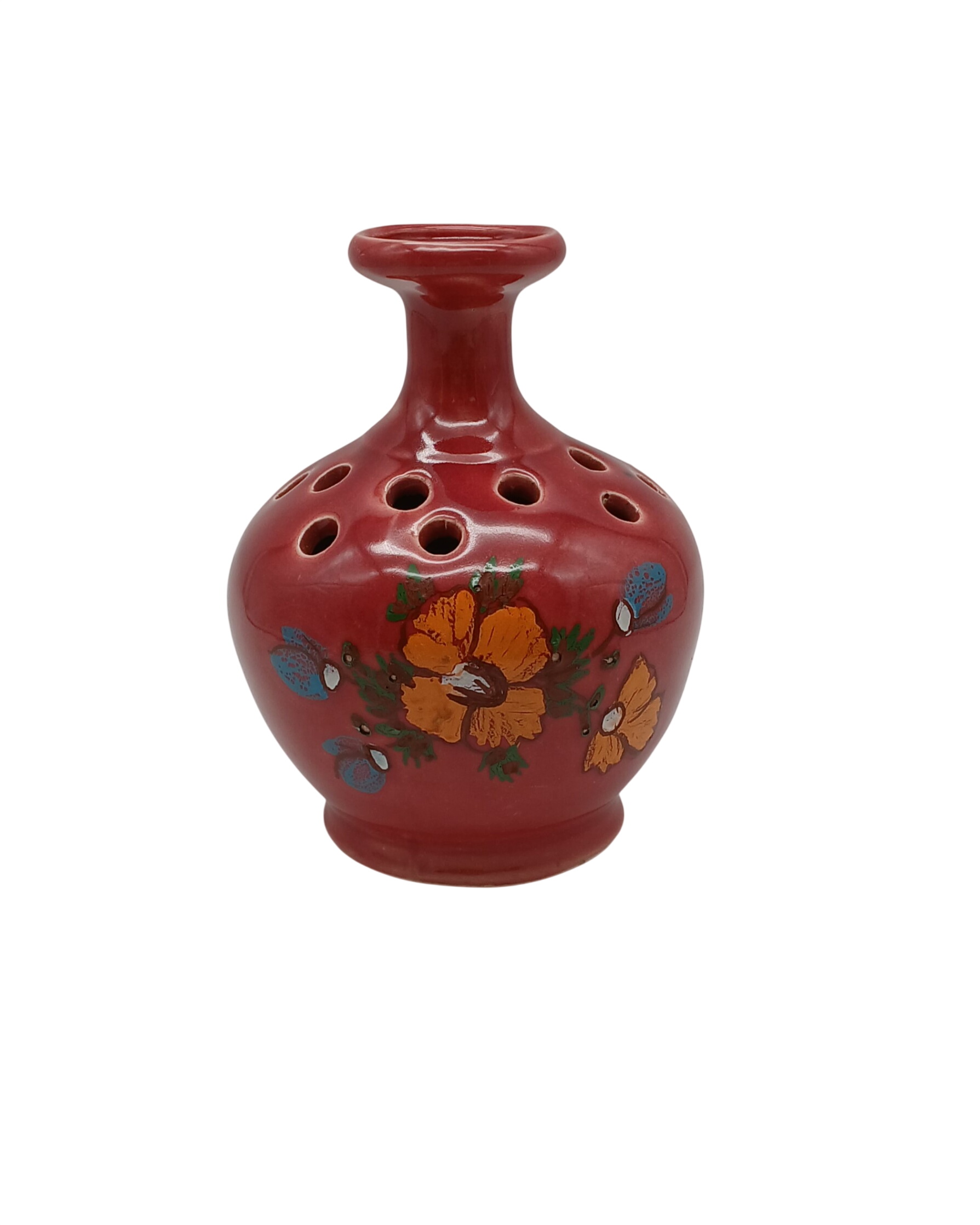 Vase à tulipes en céramique émaillée - Rouge peinture florale faite main Très bon état - 14,65 € Vase à tulipes en céramique émaillée - Rouge peinture florale faite main Très bon état reconditionné disponible sur Label Emmaüs