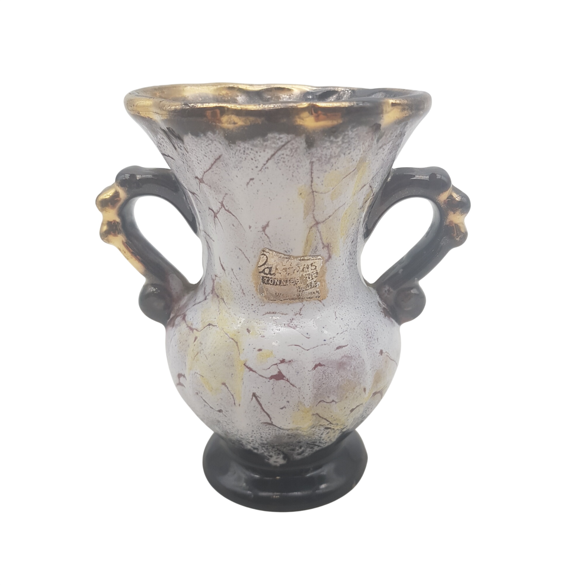 Acheter Vase amphore en céramique fabriquée en Allemagne de l'Ouest entre 1980-1989 - 11,00 € Vase amphore en céramique fabriquée en Allemagne de l'Ouest entre 1980-1989 reconditionné disponible sur Label Emmaüs
