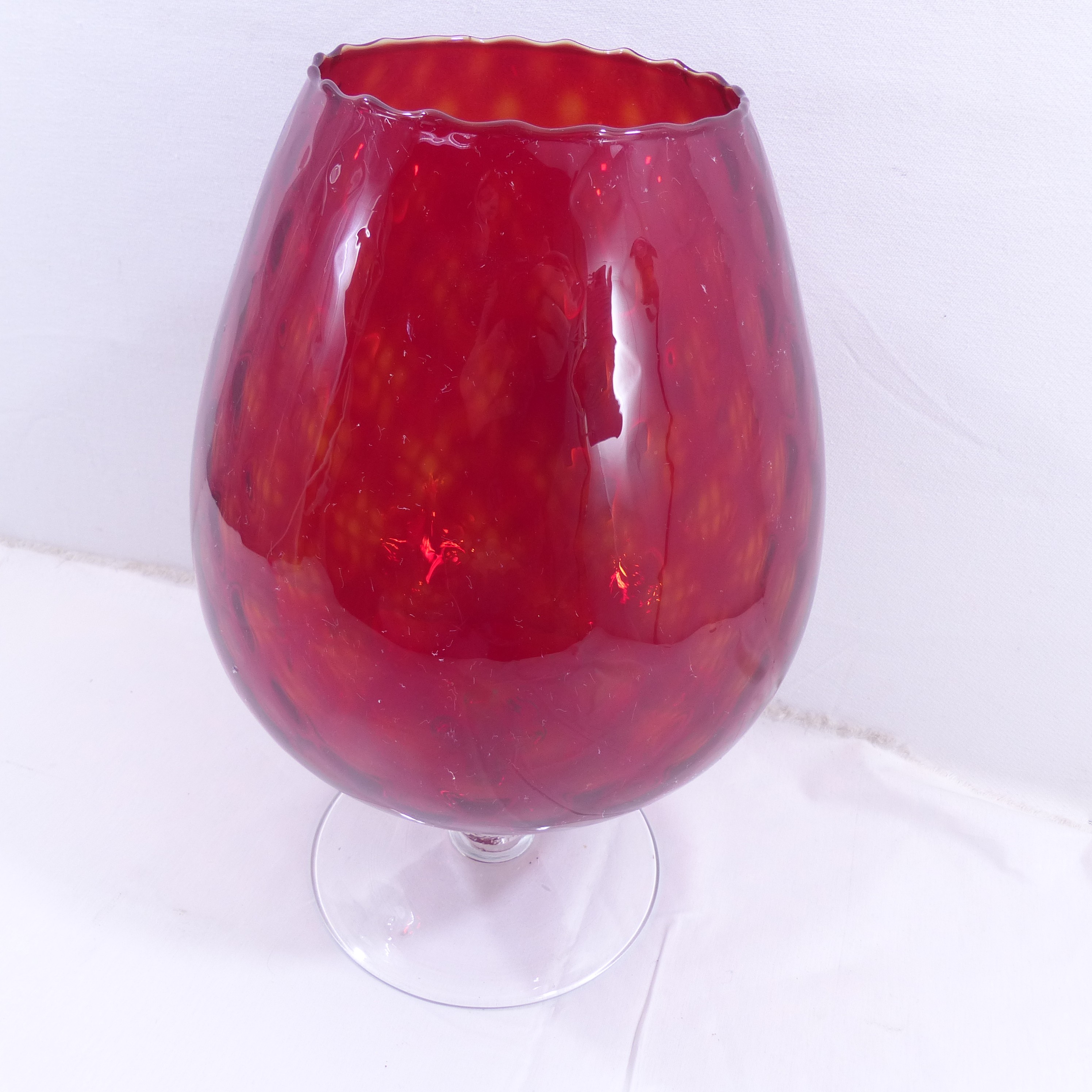 Voir photo 2 de Vase ancien en verre Italien - Empoli Vase ancien en verre Italien - Empoli Bon état reconditionné photo 2