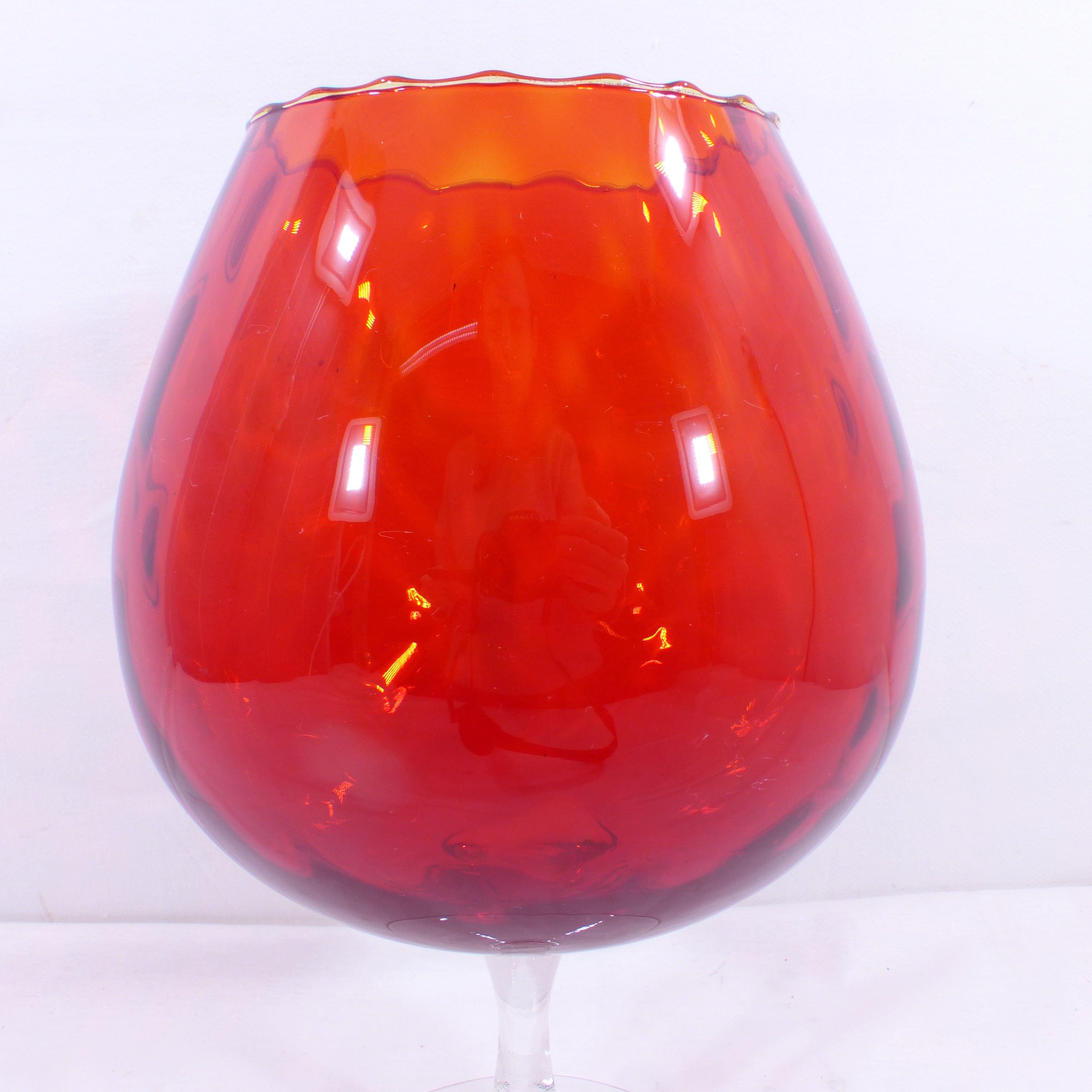 Voir photo 3 de Vase ancien en verre Italien - Empoli Vase ancien en verre Italien - Empoli Bon état reconditionné photo 3