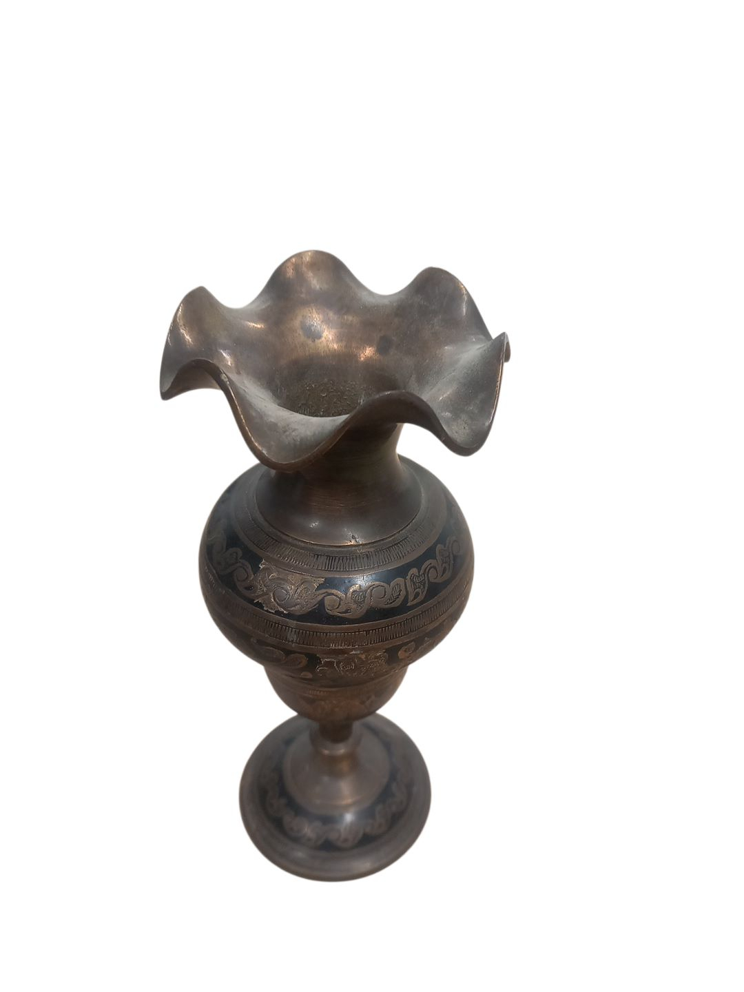 Voir photo 2 de Vase ancien indien en laiton des années 1960. - Vintage - Vase ancien indien en laiton des années 1960. - Vintage - Bon état reconditionné photo 2