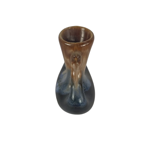Voir photo 2 de Vase ancien marron et bleu Vase ancien marron et bleu Très bon état reconditionné photo 2