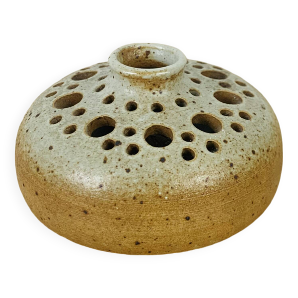 Vase boule pique fleurs grès atelier 7 soleils Bon état reconditionné (offre indisponible)