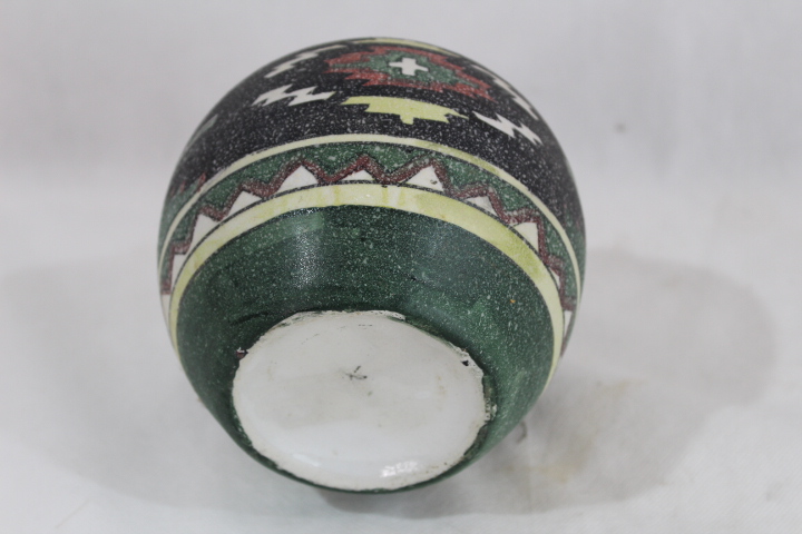 Vase boule style art déco en céramique  Très bon état reconditionné photo 3