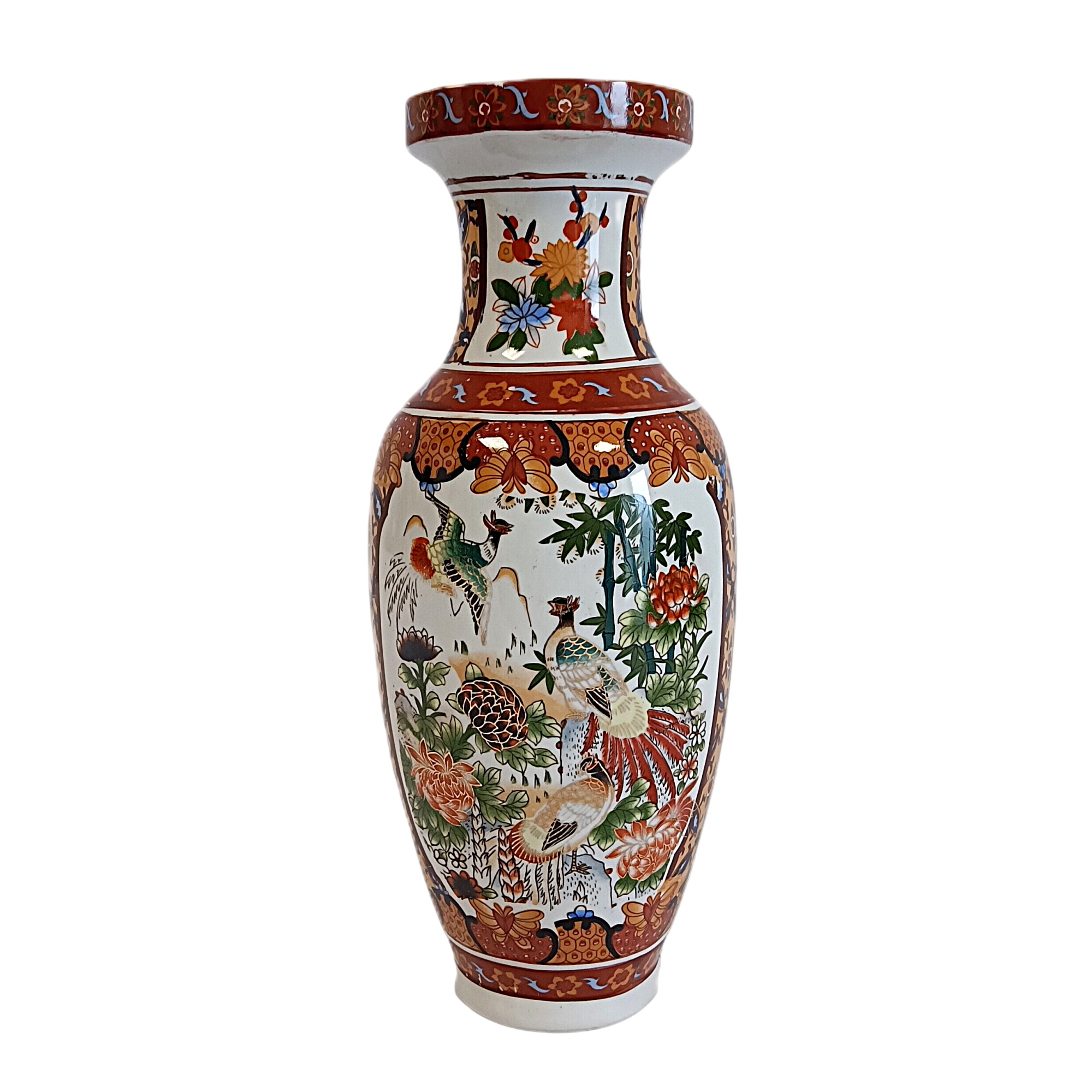 🏺 Vase décoratif en porcelaine chinoise peinte à la main – H 31 cm - 49,00 € 🏺 Vase décoratif en porcelaine chinoise peinte à la main – H 31 cm reconditionné disponible sur Label Emmaüs