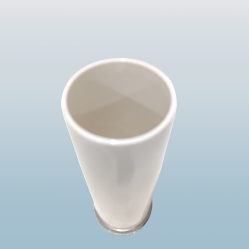Voir photo 2 de Vase en céramique blanche émaillée Vase en céramique blanche émaillée Bon état reconditionné photo 2