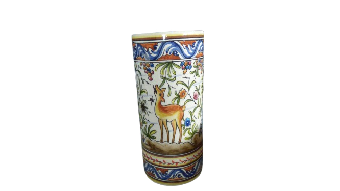 Vase en céramique signé peint à la main du Portugal Bon état - 20,00 € Vase en céramique signé peint à la main du Portugal Bon état reconditionné disponible sur Label Emmaüs