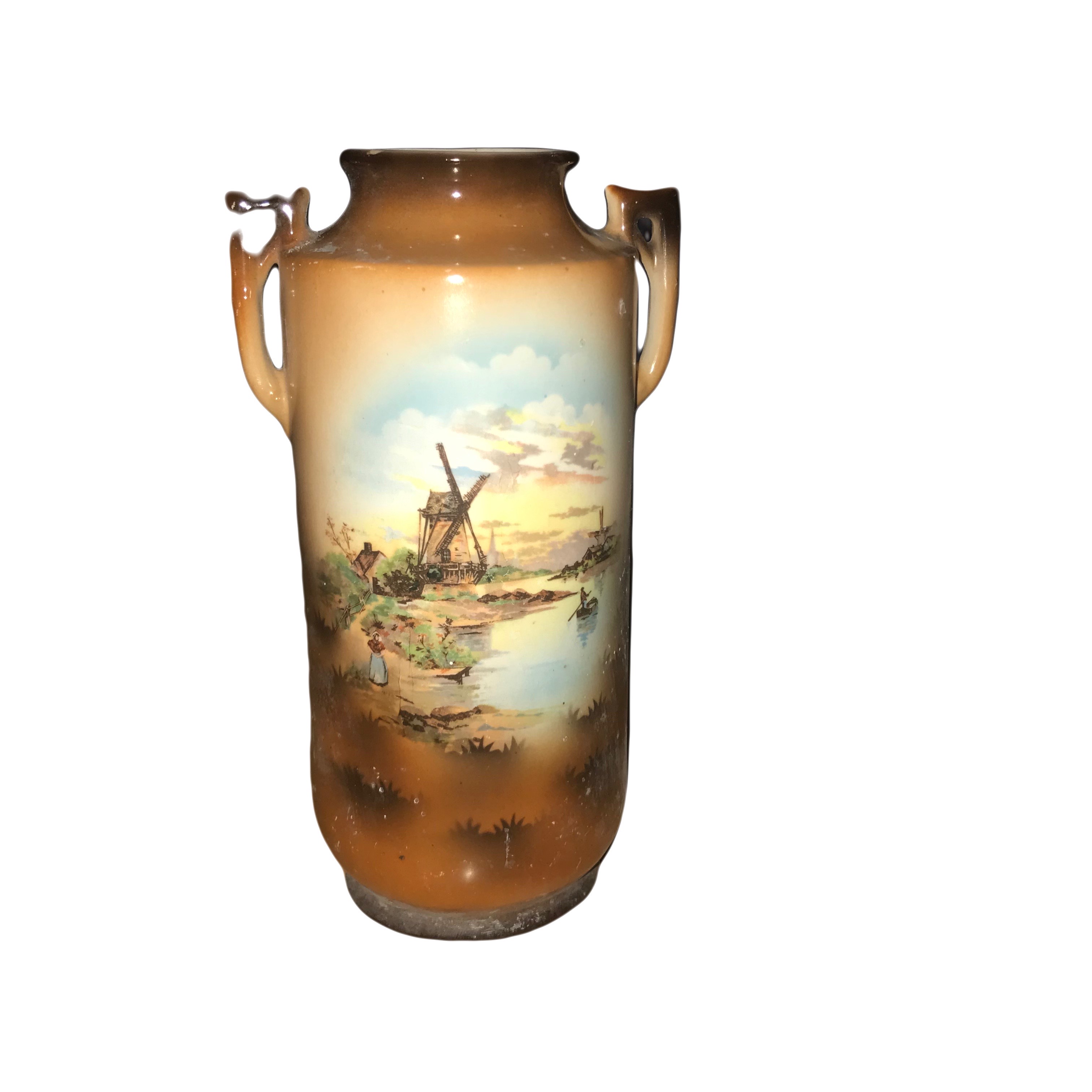 Vase en Céramique Vintage Paysage Hollandais Fabriqué en Tchéquie État correct - 10,00 € Vase en Céramique Vintage Paysage Hollandais Fabriqué en Tchéquie État correct reconditionné disponible sur Label Emmaüs