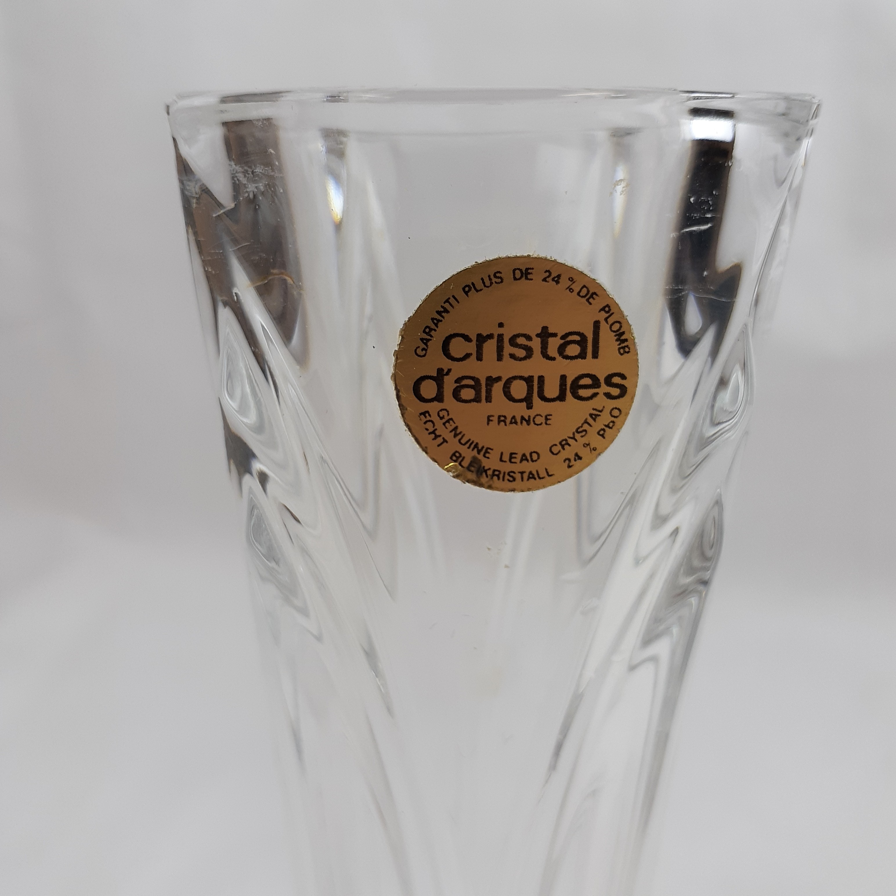 Voir photo 3 de Vase en cristal d'arques - France Vase en cristal d'arques - France Parfait état reconditionné photo 3