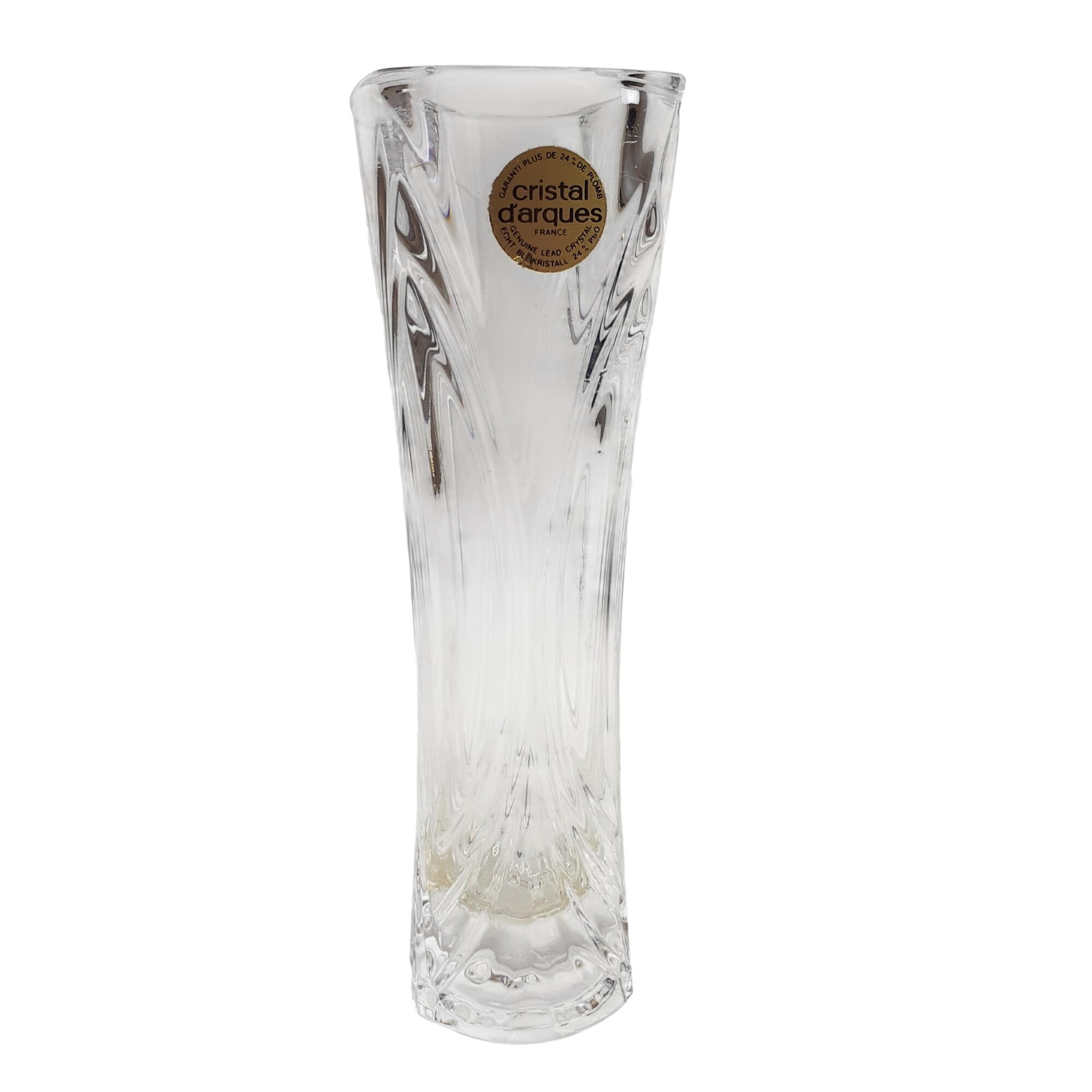 Vase en cristal d'arques - France Parfait état - 11,00 € Vase en cristal d'arques - France Parfait état reconditionné disponible sur Label Emmaüs