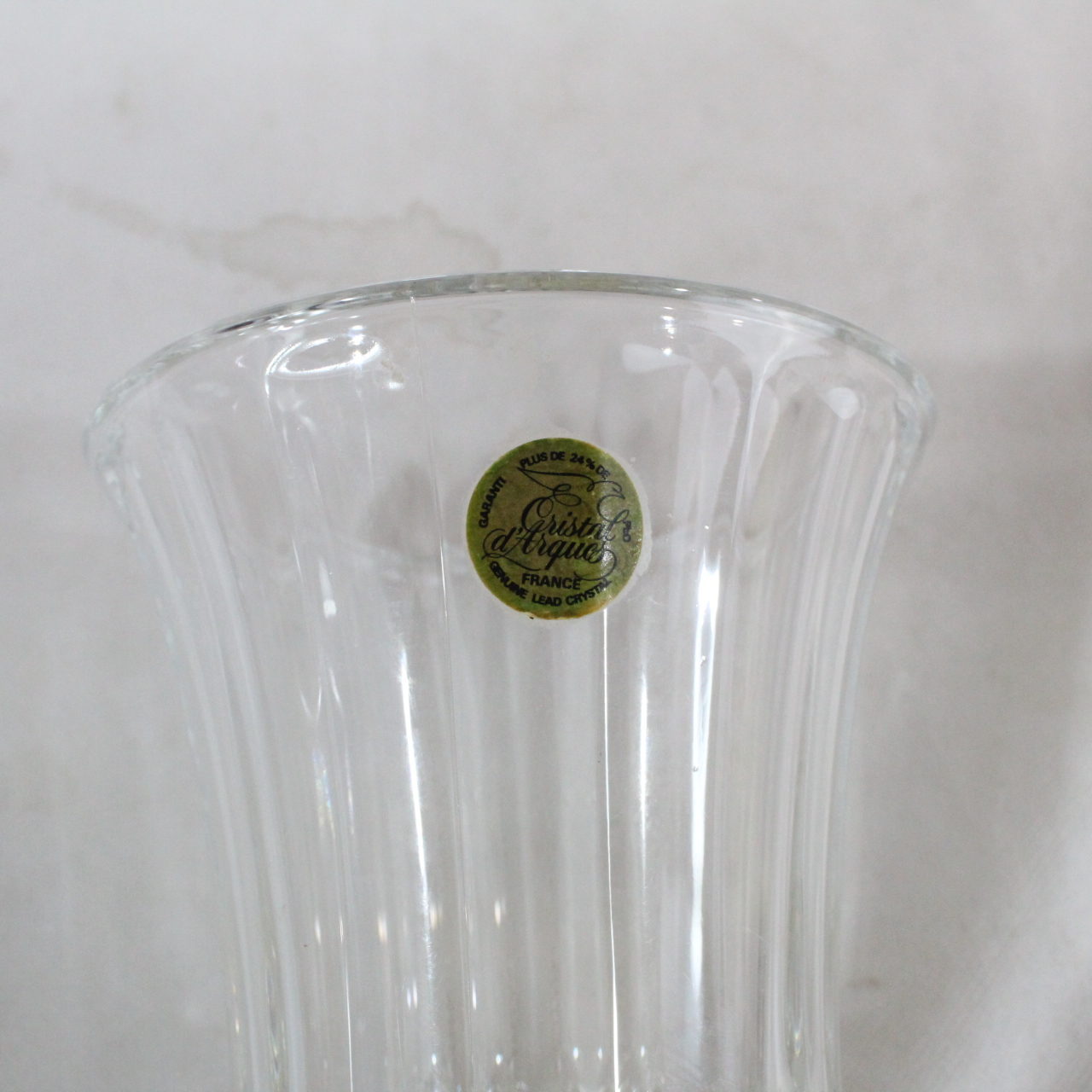 Voir photo 4 de Vase en cristal d Arques Vase en cristal d Arques Bon état reconditionné photo 4